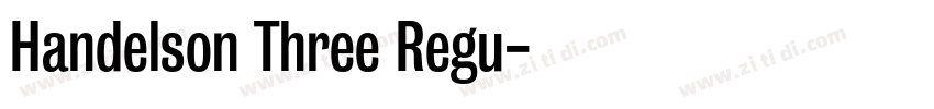 Handelson Three Regu字体转换